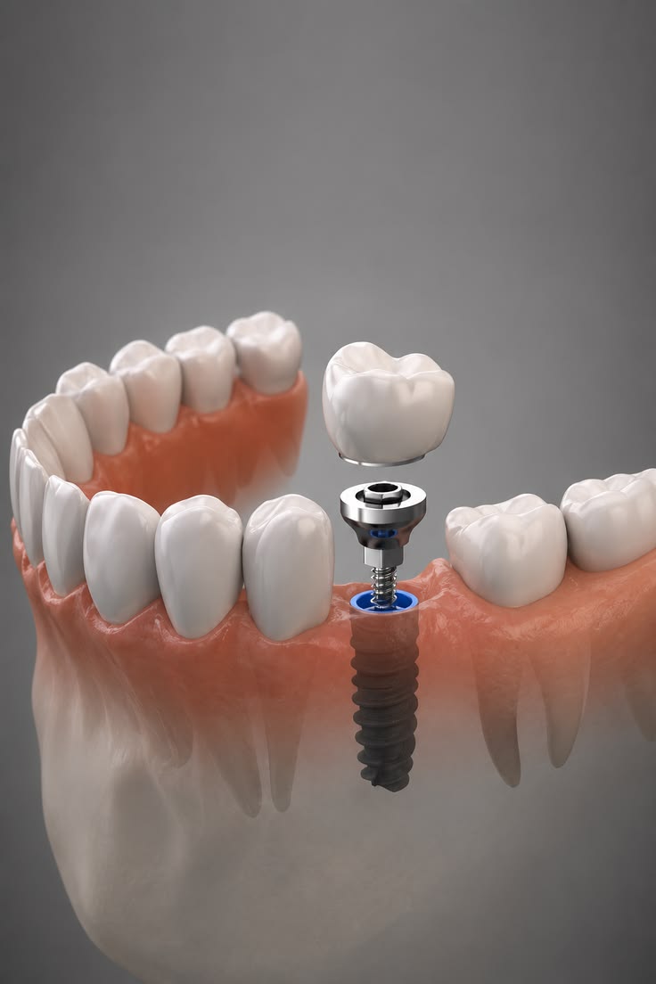Discover how dental implants work, their benefits, procedure, recovery, and cost. Explore dental implant options at Roots Medical Centre in Al Nahda, Sharjah.