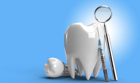 Dental Implants Surgery Concept Pen Tool Created Clipping Path Included in JPEG Easy to Composite.
